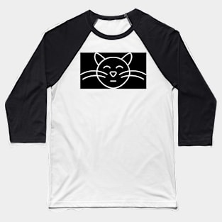 Happy Kitty Face Baseball T-Shirt